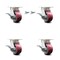 Service Caster 4 Inch Kingpinless Poly on Aluminum Wheel Caster Brakes 2 Swivel Locks SCC, 4PK SCC-KP30S420-PAR-SLB-BSL-2-SLB-2 - alternate 1